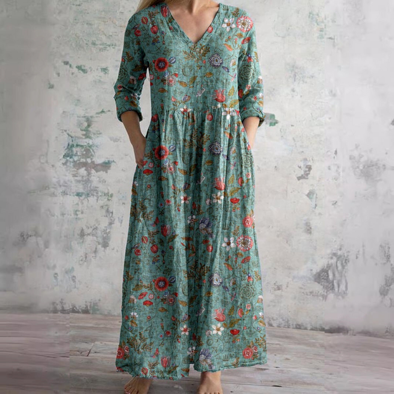 Olivia | Elegante Vestido Maxi Floral de Verano