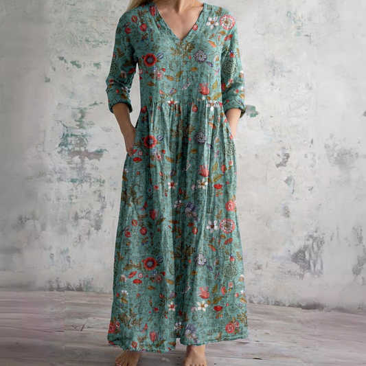 Olivia | Elegante Vestido Maxi Floral de Verano