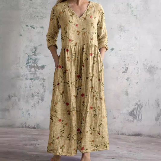 Erica | Elegante Vestido Maxi Floral de Verano