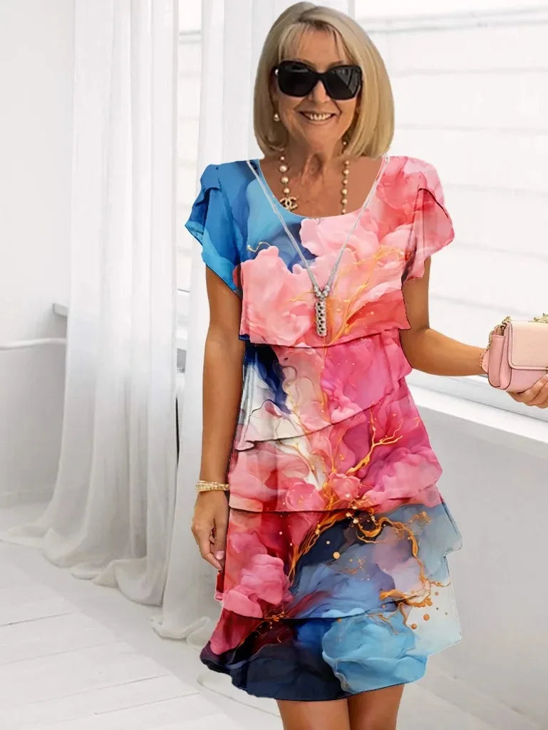 Francesca | Vestido elegante cómodo con volantes