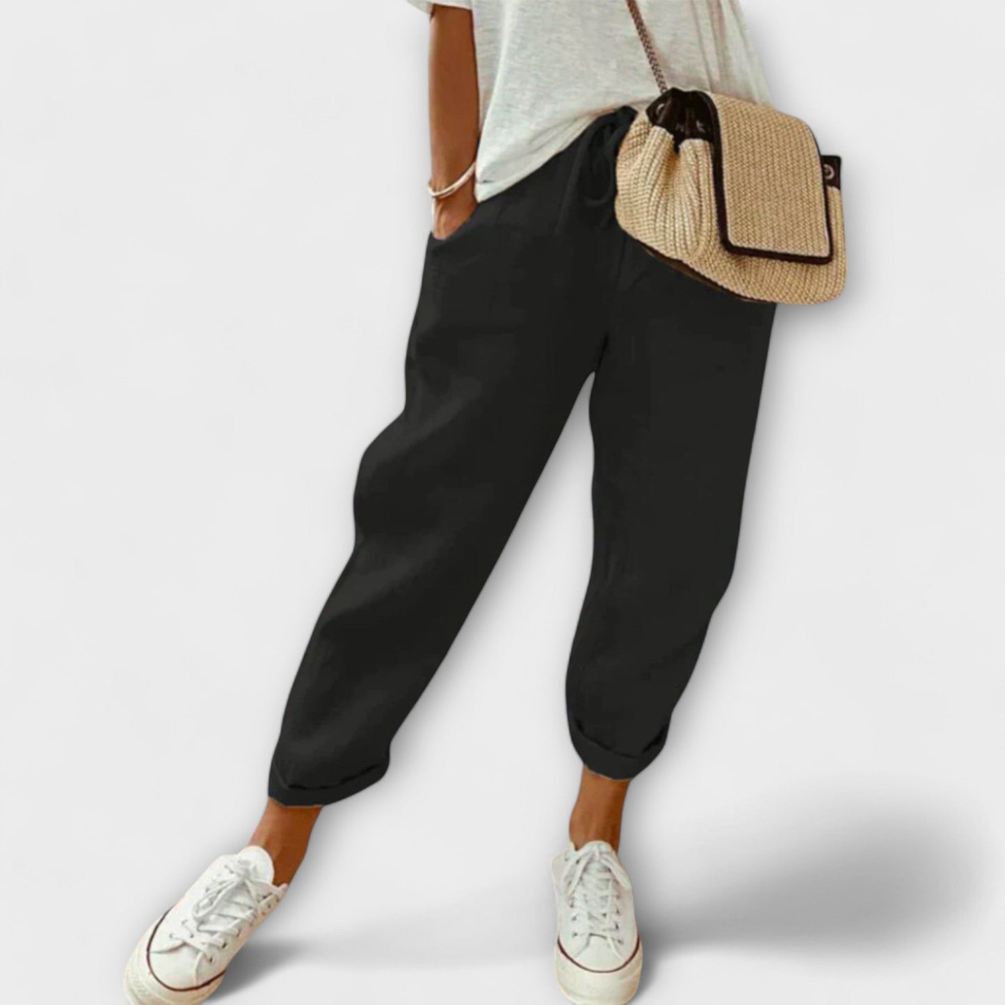 BIBI | Pantalón de moda de lino casual