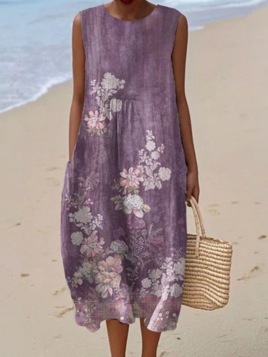 Freya | Vestido Estampado de Verano Sin Mangas