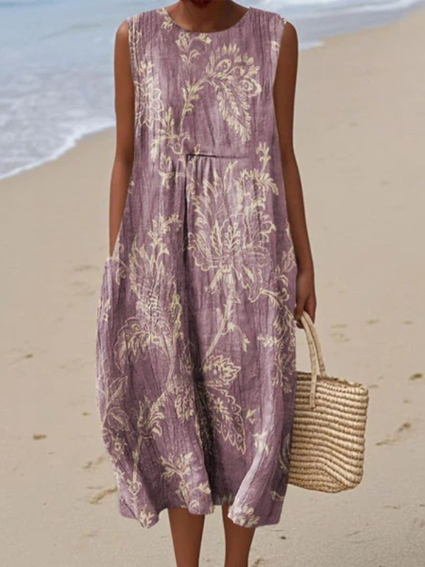 Celina | Vestido Estampado de Verano Sin Mangas