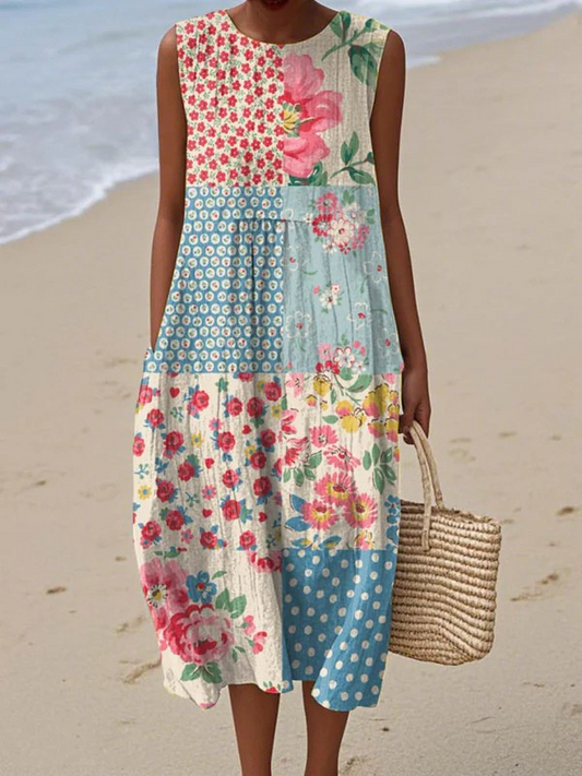Ana | Vestido Midi Patchwork