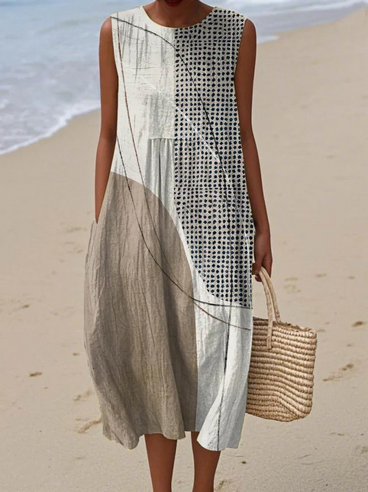 Nova | Vestido Estampado de Verano Sin Mangas