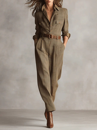 Ana | Mono elegante de cuadros