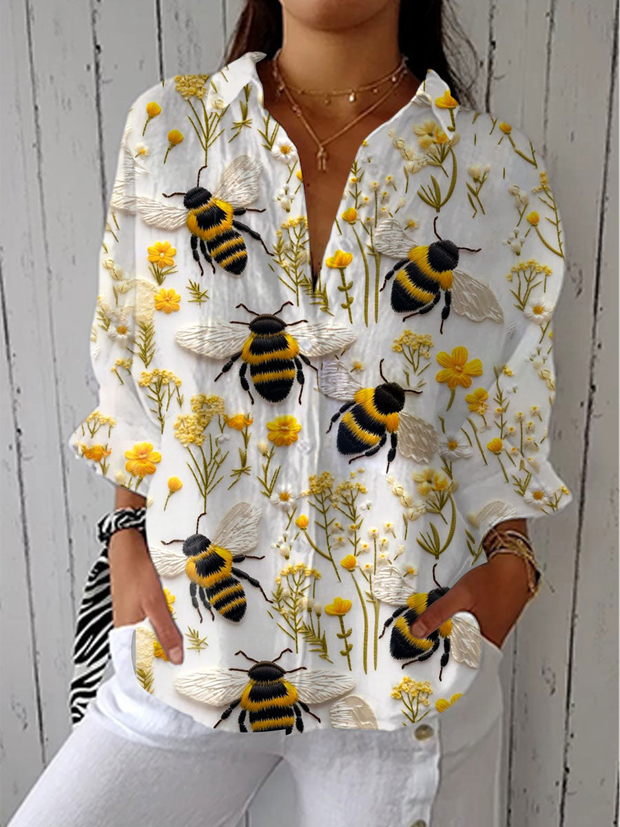 Susana | Camisa Estampada Floral con Jardín