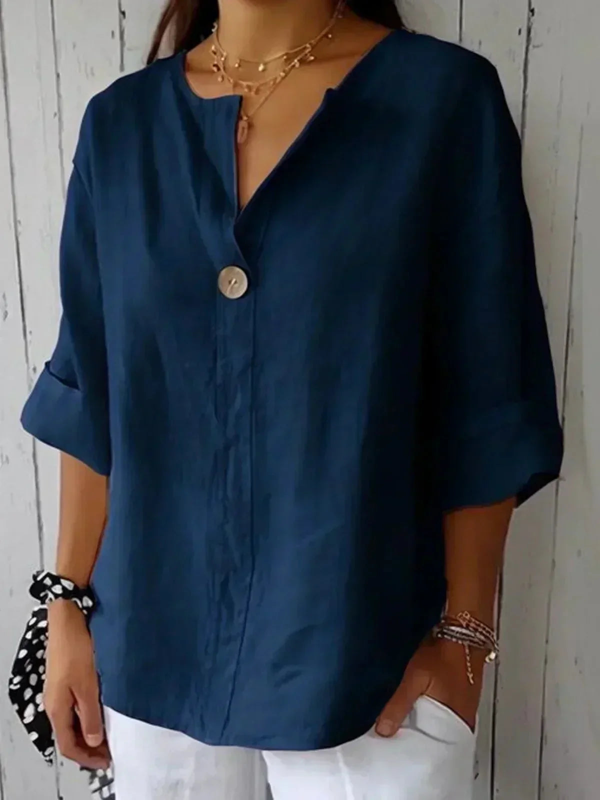 AVA | Blusa holgada con Cuello en V