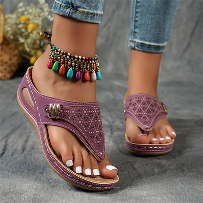 Elisa | Sandalias con cuña y chanclas para mujer