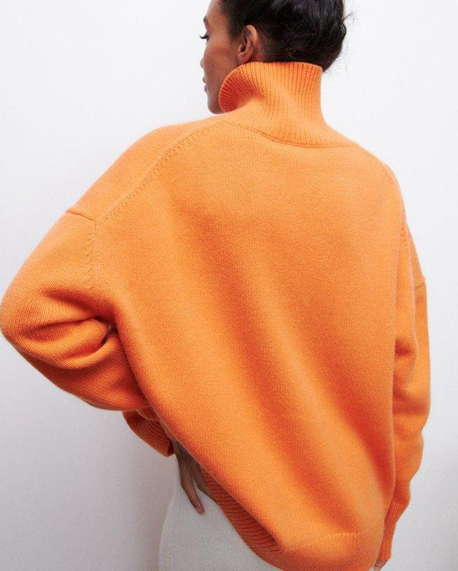 ANDREA | Suéter minimalista de cuello alto