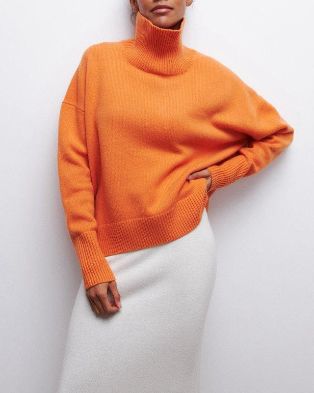 ANDREA | Suéter minimalista de cuello alto