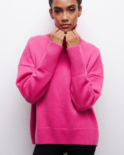 ANDREA | Suéter minimalista de cuello alto