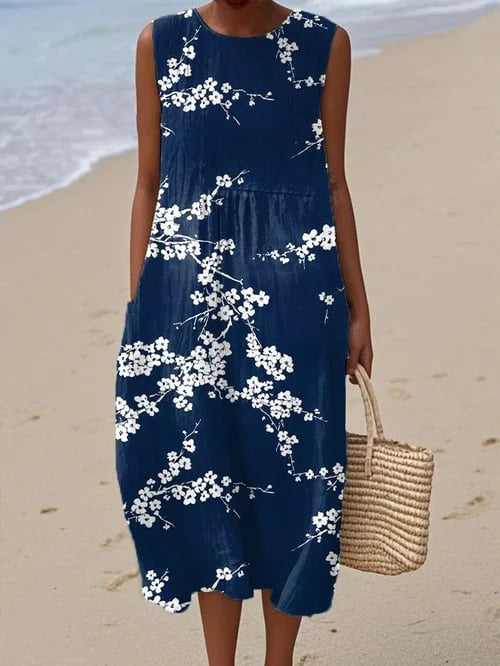Tesa | Vestido Estampado de Verano Sin Mangas