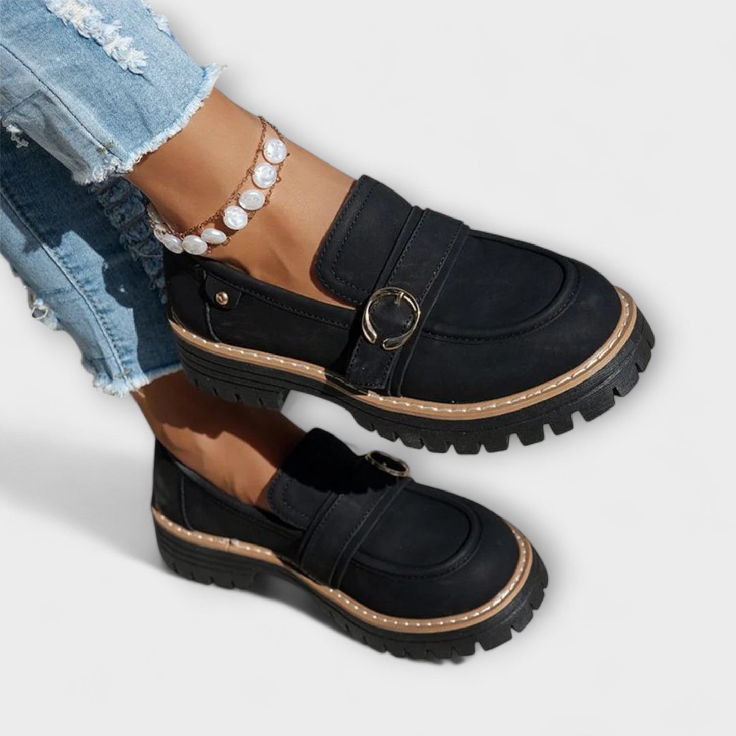 Laura | Mocasines casual de punta redonda