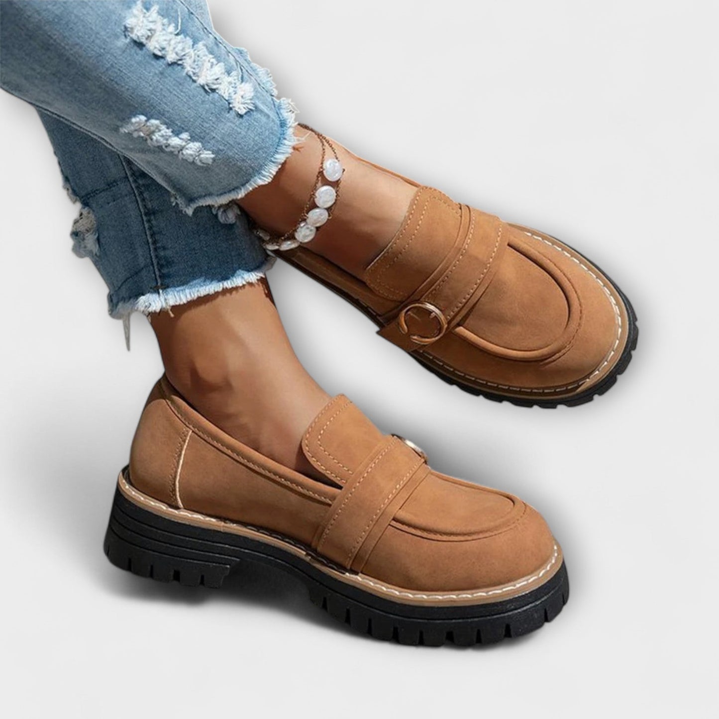 Laura | Mocasines casual de punta redonda