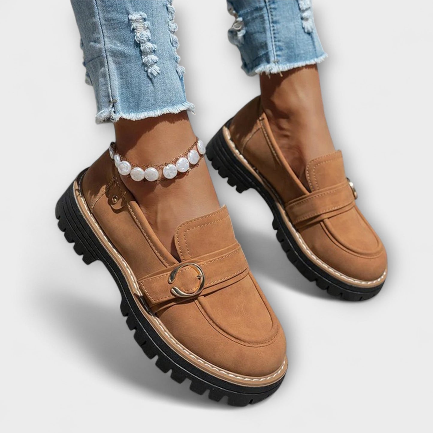 Laura | Mocasines casual de punta redonda