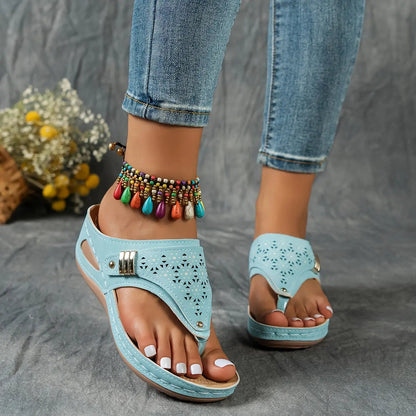 Elisa | Sandalias con cuña y chanclas para mujer