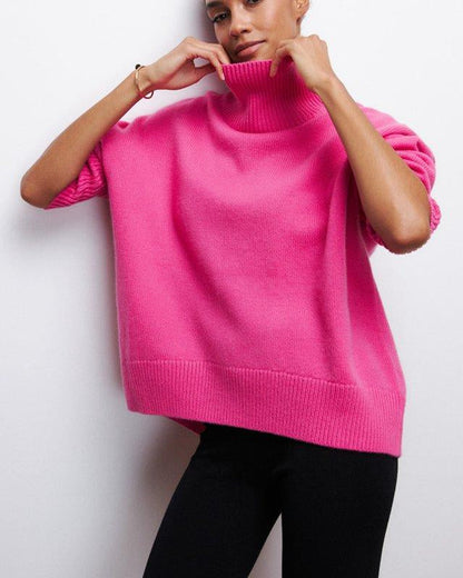 ANDREA | Suéter minimalista de cuello alto