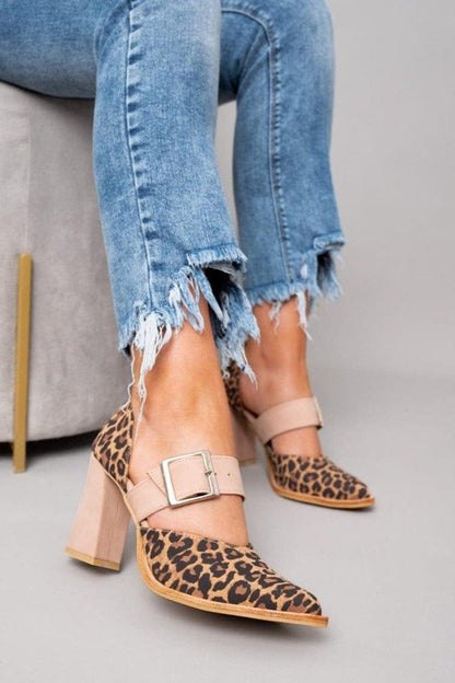 Bárbara | Tacones Bloque Estampado Leopardo