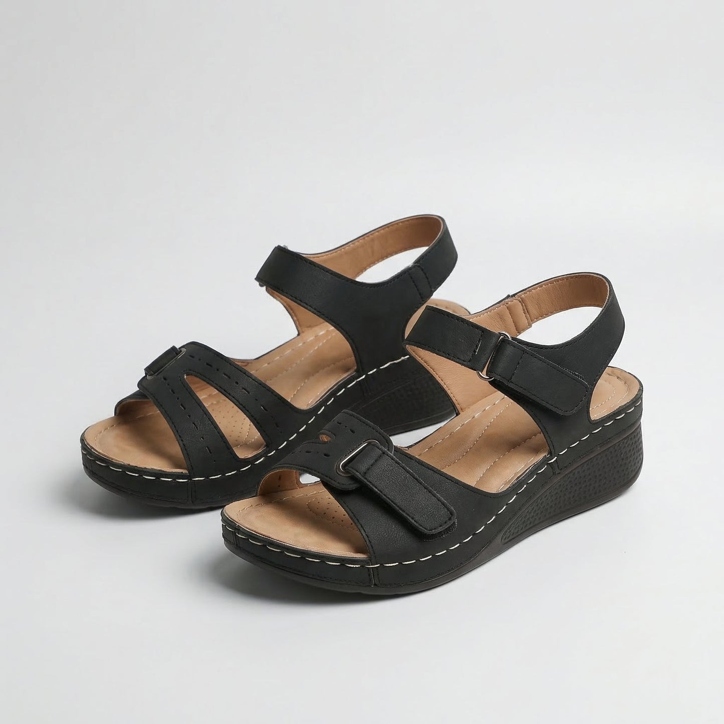 Sandra | Sandalias ortopédicas cómodas con cuña