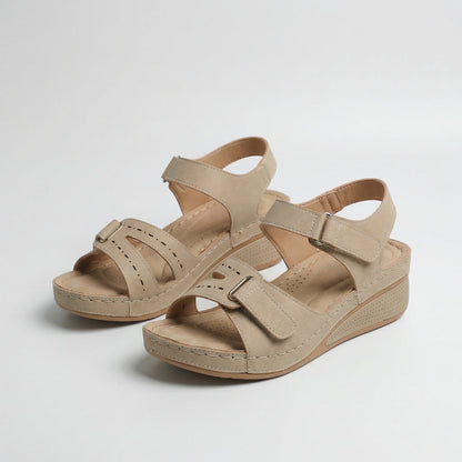 Sandra | Sandalias ortopédicas cómodas con cuña
