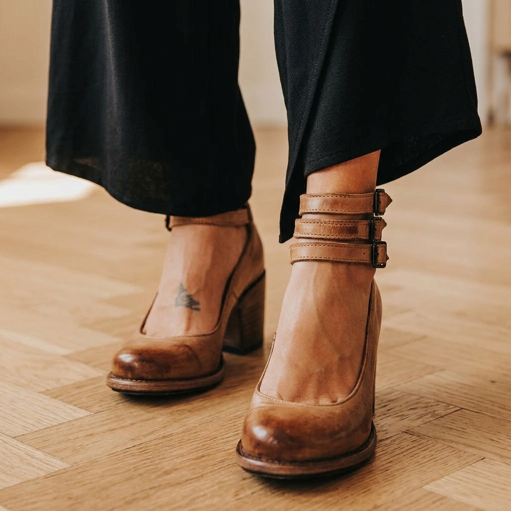 Dorotea | Tacones Bloque con Hebilla