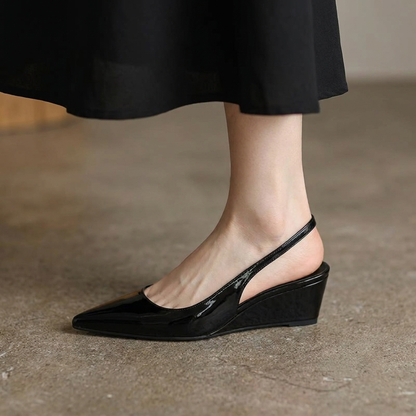 Elena | Tacones Wedge Slingback Elegantes