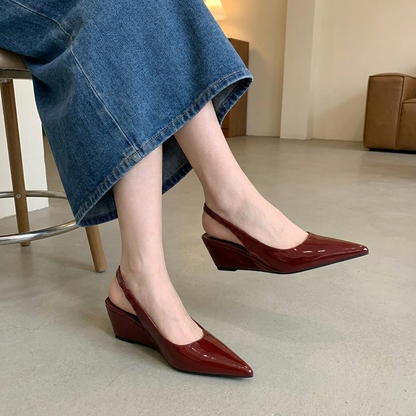Elena | Tacones Wedge Slingback Elegantes
