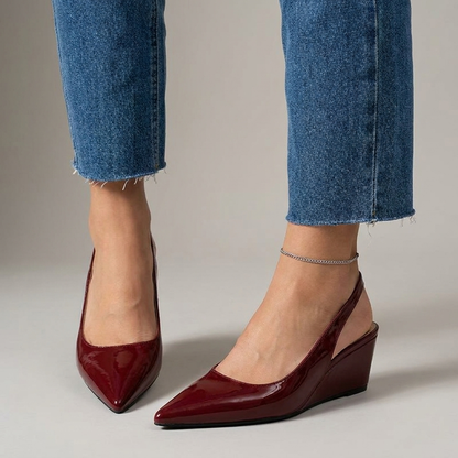Elena | Tacones Wedge Slingback Elegantes
