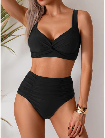 NICOLE | Bikini con tejido fruncido