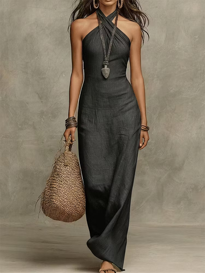 Elena | Vestido maxi elegante vintage