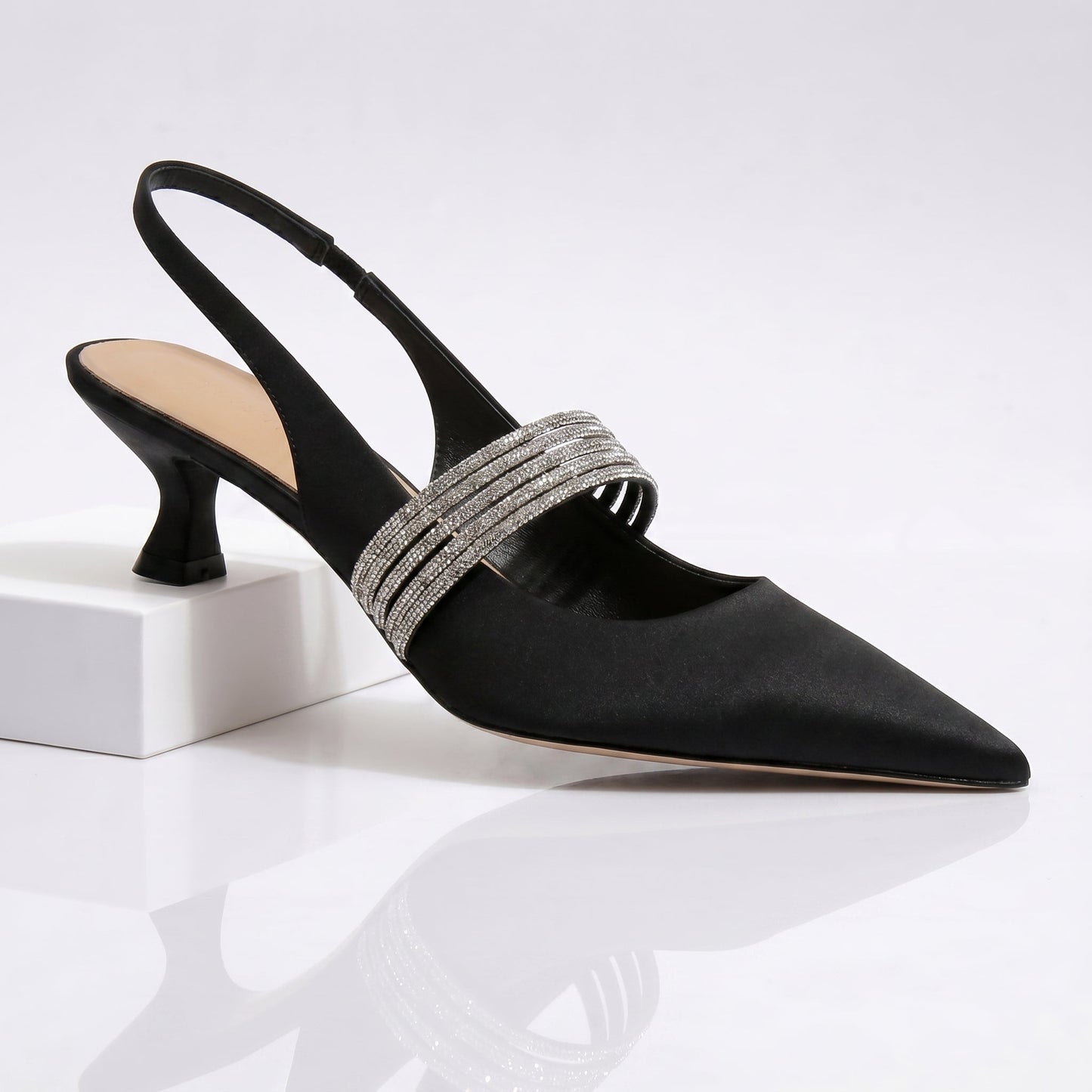 Ariel | Tacones Kitten con Cristales