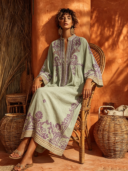 Zahara | Vestido maxi floral bohemio