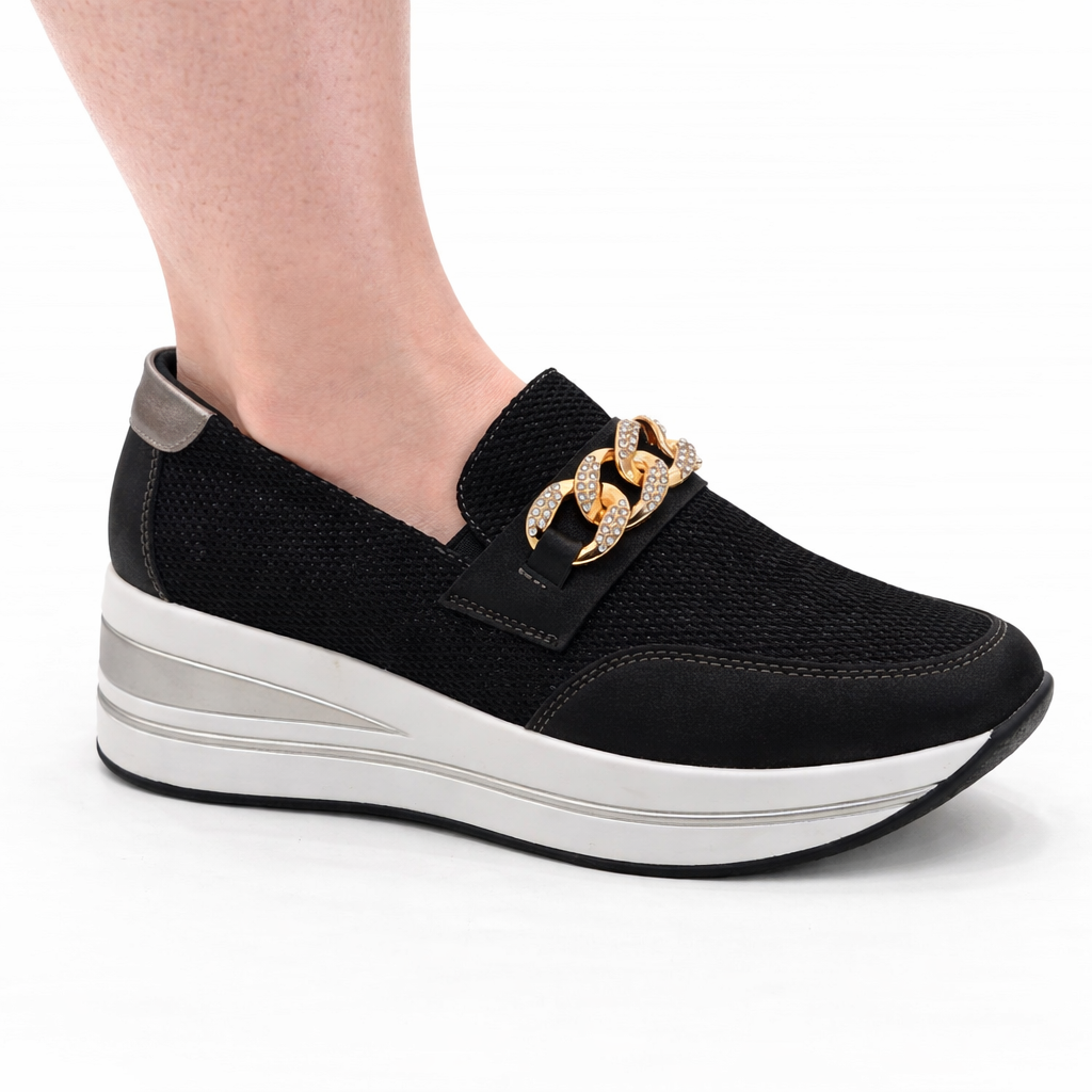 Calíope | Mocasín confort con cuña