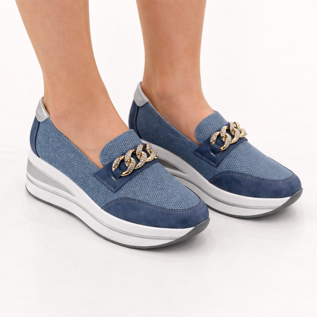 Calíope | Mocasín confort con cuña