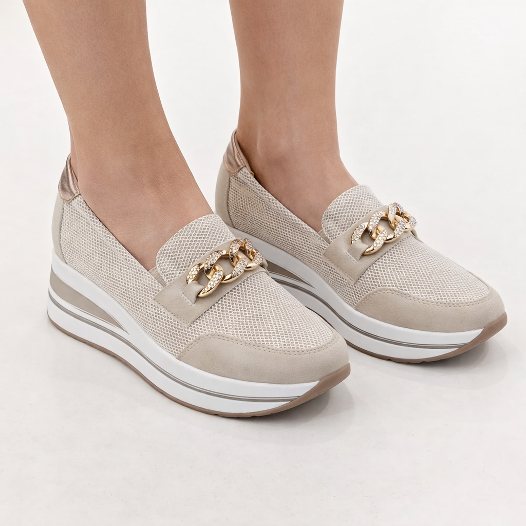 Calíope | Mocasín confort con cuña