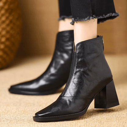 CLARA | Botas de tacón de cuero